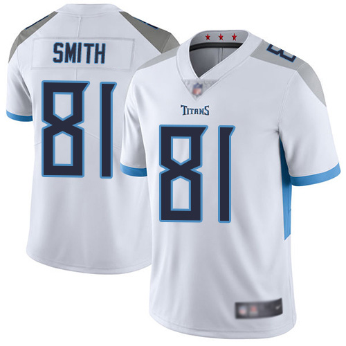 Tennessee Titans Limited White Men Jonnu Smith Road Jersey NFL Football #81 Vapor Untouchable->tennessee titans->NFL Jersey